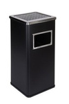 Standing ashtray and trashcan black large METLEX MX2075BL