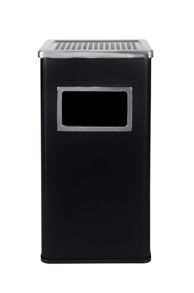Standing ashtray and trashcan black large METLEX MX2075BL