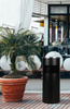 CAMPALO Standaschenbecher für draußen, 2-in-1 Schwarz 62CM