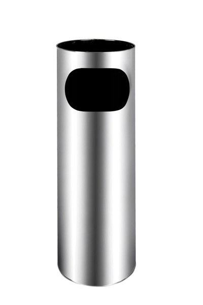 Standaschenbecher Mülleimer Edelstahl Aschenbecher Standascher Silber 58cm