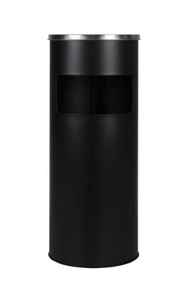 CAMPALO Standaschenbecher für draußen, 2-in-1 Schwarz 62CM