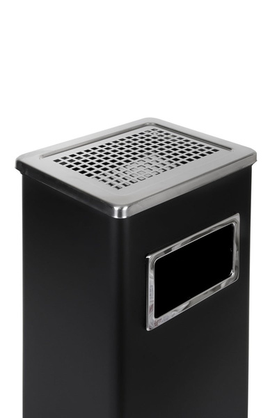 Standaschenbecher, Kombi-Wandascher mit Mülltonne, schwarz, H 62 cm