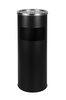 CAMPALO Standaschenbecher für draußen, 2-in-1 Schwarz 62CM