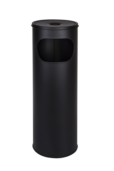 Standaschenbecher, Kombi-Ascher mit Mülltonne, schwarz, H 58 cm