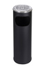 Standaschenbecher, Kombi-Ascher mit Mülltonne, schwarz, H 58 cm