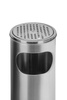 Standaschenbecher, Kombi-Ascher mit Mülltonne, silber, H 58 cm