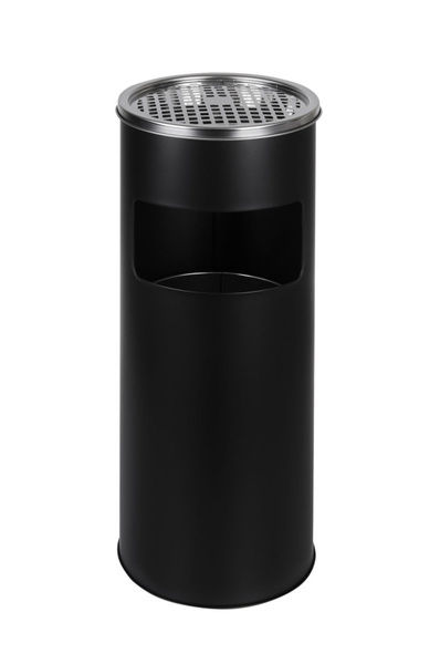 Standaschenbecher, Kombi-Ascher mit Mülltonne, schwarz, H 61 cm