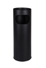 Standaschenbecher, Kombi-Ascher mit Mülltonne, schwarz, H 58 cm