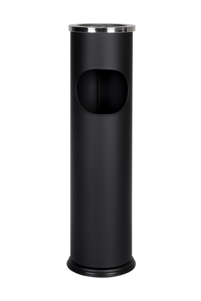 Standaschenbecher, Kombi-Ascher mit Mülltonne, schwarz, H 56 cm