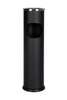 Standaschenbecher, Kombi-Ascher mit Mülltonne, schwarz, H 56 cm