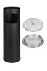 Standaschenbecher, Kombi-Ascher mit Mülltonne, schwarz, H 58 cm
