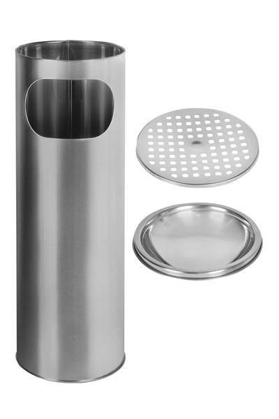 METLEX MX9157SL standing ashtray and trash garbage can