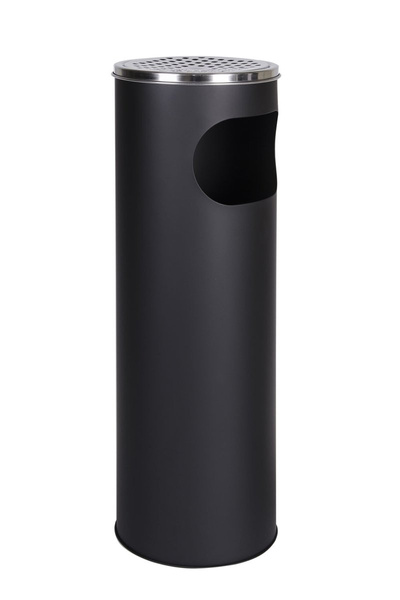 Standaschenbecher, Kombi-Ascher mit Mülltonne, schwarz, H 58 cm