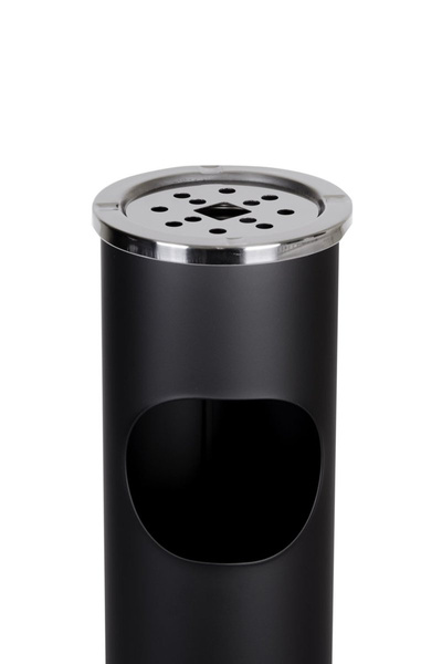 Standaschenbecher, Kombi-Ascher mit Mülltonne, schwarz, H 56 cm