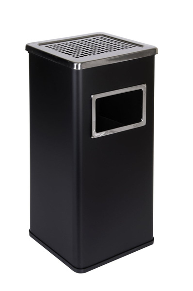 Standing ashtray and trashcan black large METLEX MX2075BL