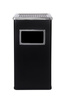 Standing ashtray and trashcan black large METLEX MX2075BL