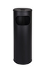 Standaschenbecher, Kombi-Ascher mit Mülltonne, schwarz, H 58 cm