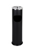 Standaschenbecher, Kombi-Ascher mit Mülltonne, schwarz, H 56 cm