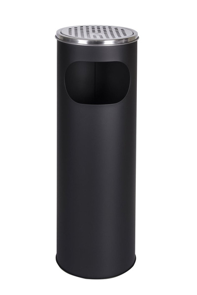 Standaschenbecher, Kombi-Ascher mit Mülltonne, schwarz, H 58 cm