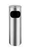 Standaschenbecher Mülleimer Edelstahl Aschenbecher Standascher Silber 58cm