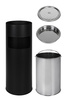 CAMPALO Standaschenbecher für draußen, 2-in-1 Schwarz 62CM