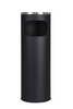 Standaschenbecher, Kombi-Ascher mit Mülltonne, schwarz, H 58 cm
