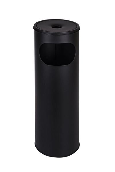 Standaschenbecher, Kombi-Ascher mit Mülltonne, schwarz, H 58 cm