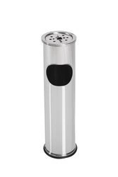 Stojąca popielnica i kosz na śmieci mała stal METLEX MX9158SL